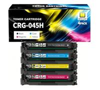 CRG-045H - Paquete de 4 cartuchos de tóner negro, cian, magenta, amarillo, negro 2800 color 2,200, para Canon LBP611cn LBP612cdw MF632cdw MF634cdw MF635cx MF636cdwt, paquete de 4