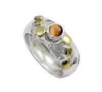 CRG1071AA - Anillo de plata de ley 925 con piedras preciosas para hombre y mujer, anillo de todos los tamaños, hecho a mano, Piedra preciosa., Ojo de tigre