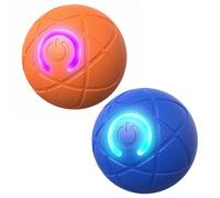CRGANGZY 2 Piezas de Pelotas interactiva para Perros, Juguete Que se Mueve, rebota y vibra con luz LED, Pelota Inteligente Que Salta para Ejercicio y Entrenamiento, Apta para Todas Las Razas