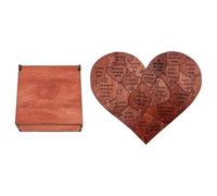 CRGANGZY 20 Razones por Las Que Te Amo Romántico Puzzle de Corazón de Madera para San Valentín, Grabado Personalizado con Caja de Regalo, Enamorados Regalos para Ella