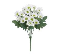 CRGANGZY Artificial Mums Outdoor Flowers, 5 Bundles Fake Potted Mums, Realistic Proof & Weatherproof Faux Plants, Lifelike Autumn Artificial Flowers for Patio Garden Porch Decoration