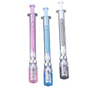 CRGANGZY Bolígrafo de 3 piezas de forma de jeringa, pluma creativa con tubo de aguja y tapa para el Día del Niño, nuevo artículo para trabajo y material escolar en enfermería