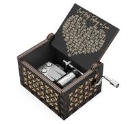 CRGANGZY Caja de Música sin Batería, No Necesita Carga, Caja Musical 'No Puedo Resistirme a Enamorarme' para Cumpleaños y Día de San Valentín, Grabada a Mano en Madera, Regalos Románticos para Ella