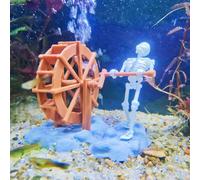 CRGANGZY Decoración Moderna de Acuario con Esqueleto dinámico y burbujeador, Movimiento impulsado por Aire, Figura Animada para oxigenar y agitar el Agua del Acuario, Crear un Paisaje acuático