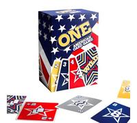 CRGANGZY Juego de Cartas de American Edition, Juego de Cartas Familiares patrióticas con Cartas adicionales, Reglas Especiales y penaltis - Juego de Viajes y Fiesta de Viaje para Adultos y niños