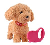 CRGANGZY Perro de Peluche Interactivo Cachorros, Robots Que parecen Perros Reales con Caminar, ladrar y Mover la Cola para niños y niñas de 3 a 6 años, Juguetes de Paseo para niños