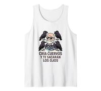 Cría Cuervos Español Divertido Dicho Humor Camiseta sin Mangas