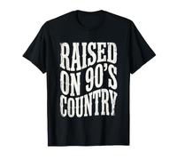 Criado en el país de los 90 - Funny Cowboy Cowgirl Country Music Camiseta