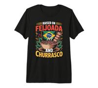 Criado en Feijoada Churrasco Brazilian Food Design Camiseta Premium