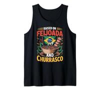 Criado en Feijoada Churrasco Brazilian Food Design Camiseta sin Mangas