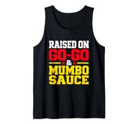 Criado en Go-Go y Mumbo Sauce Washington DC Music DMV Camiseta sin Mangas