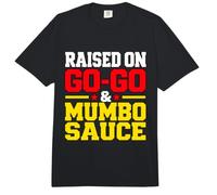 Criado en Go-Go y Mumbo Sauce Washington DC Music DMV Comfort Colors Adult Heavyweight T-Shirt