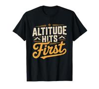 Criado En Las Rocosas Humor Altitud Vida Montaña Divertida Camiseta