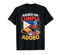 Criado en Lumpia Adobo Filipino Food Lover Design Camiseta