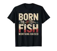 Criado En Montana Pescador Camiseta