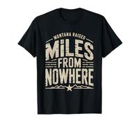Criado En Montana Rural Humor Big Sky Camiseta