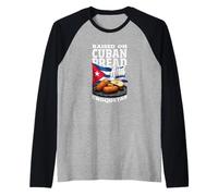 Criado en Pan Cubano y croquetas Divertidas raíces de Cuba Camiseta Manga Raglan