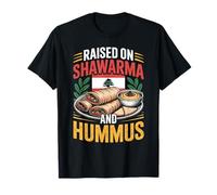 Criado en Shawarma Hummus Diseño de Comida libanesa Camiseta