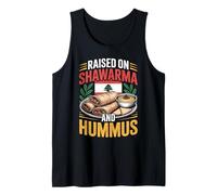 Criado en Shawarma Hummus Diseño de Comida libanesa Camiseta sin Mangas