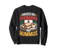Criado en Shawarma Hummus Diseño de Comida libanesa Sudadera