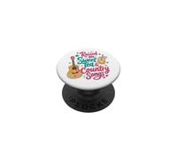 Criado en té Dulce y música Country PopSockets PopGrip Adhesivo