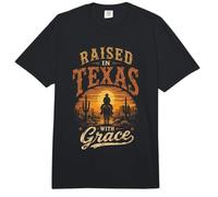 Criado en Texas con Gracia - Diseño Western Cowboy Comfort Colors Adult Heavyweight T-Shirt