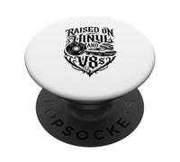 Criado en Vinilo y música Retro Vintage V8s y Coches PopSockets PopGrip Adhesivo