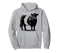 Criador de vacas - Ganado Galloway con cinturón monocromático Sudadera con Capucha