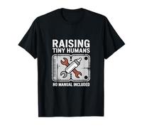 Criando pequeños humanos sin manual incluido Día del Padre Papá Camiseta