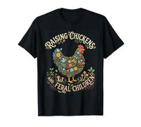 Criando Pollos Salvajes Niños Gracioso Granja Mamá Vida Camiseta