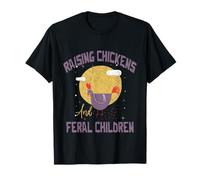 Criando Pollos y niños Salvajes Cita Divertida de Agricultura agrícola Camiseta
