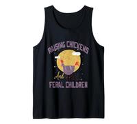 Criando Pollos y niños Salvajes Cita Divertida de Agricultura agrícola Camiseta sin Mangas