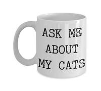 Crianza De Gatos Pregúntame Sobre Los Padres De Mis Gatos Tazas Cerámica Taza De Café Con Asa Taza 330Ml Para Café Cacao Amigo