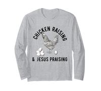 crianza de pollos y jesús alabando Chicken Christian Manga Larga