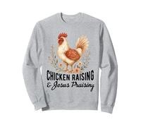 crianza de pollos y jesús alabando Chicken Christian Sudadera