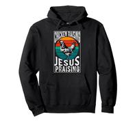 crianza de pollos y jesús alabando Chicken Christian Sudadera con Capucha