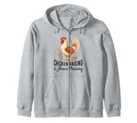 crianza de pollos y jesús alabando Chicken Christian Sudadera con Capucha