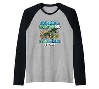Criar a un niño de Cinco años es un Padre de Deporte Extremo Camiseta Manga Raglan