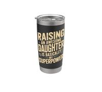 Criar a una hija increíble es básicamente mi superpoder Vaso térmico de acero inoxidable de doble pared