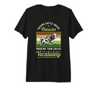 Criar Ganado Construye Carácter Animales de Granja Ganadería Camiseta Premium