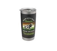 Criar Ganado Construye Carácter Animales de Granja Ganadería Vaso térmico de acero inoxidable de doble pared