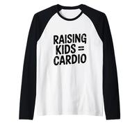 Criar Hijos = Cardio Fitness y Humor de crianza Camiseta Manga Raglan