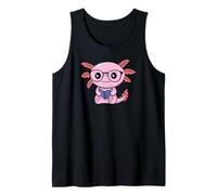Criatura acuática Leyendo un Libro Kawaii Lindo Divertido Camiseta sin Mangas