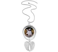 Criatura Antártida Lindo pingüino Ciencia Naturaleza Colgante Alas de Ángel Collar giratorio Joyería