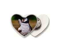 Criatura Antártida Lindo pingüino Ciencia Naturaleza Corazón Metal Pin Clip Love
