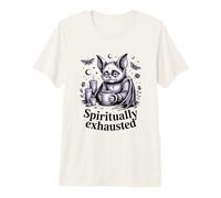 Criatura de café Linda espiritualmente agotada Camiseta Premium
