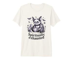 Criatura de café Linda espiritualmente agotada Camiseta Premium