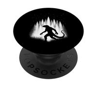 Criatura del Bosque Reptil Caminando a través del Bosque Blanco Cryptid PopSockets PopGrip Adhesivo