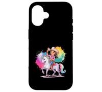 Criatura fábula unicornio con vaquera Carcasa para iPhone 16