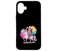 Criatura fábula unicornio con vaquera Carcasa para iPhone 16 Plus